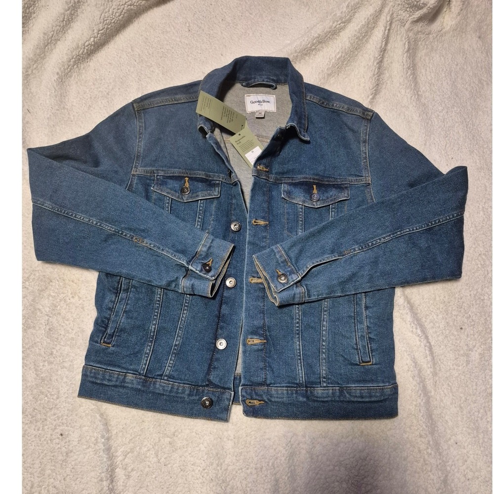 Goodfellow & Co Mens Denim Jacket Mid Wash Blue Size M NWT